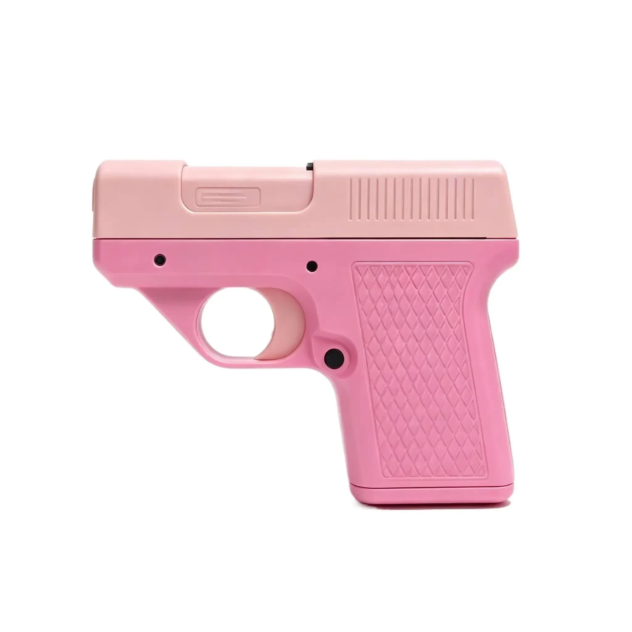 （No Gas）Windproof Refillable Pink Lighter Cigarette Case Creative Gun Shape Smoke Holder Gift for Boyfriend