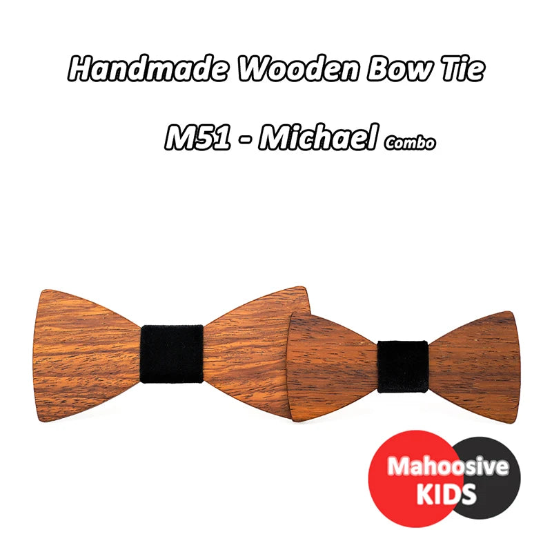 Best man groomsmen groom Wood suit bowtie Child Man wedding British female Children kids wooden Bow Ties cravat combo