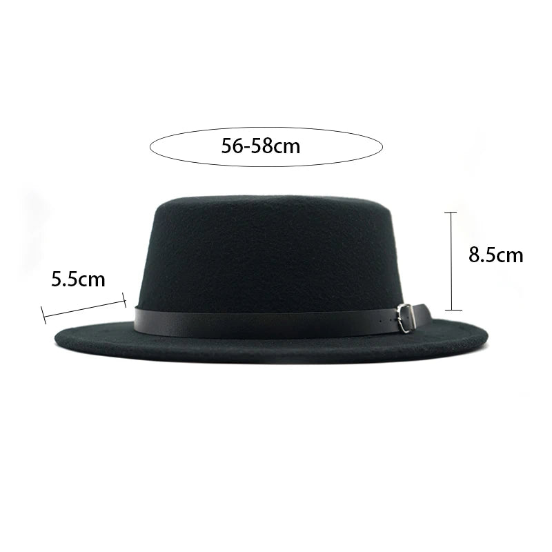 Felt Fedora Hats with Belt