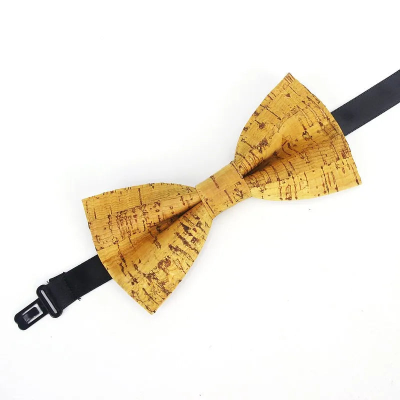 Fancy Cork Wood Handmade Bowtie
