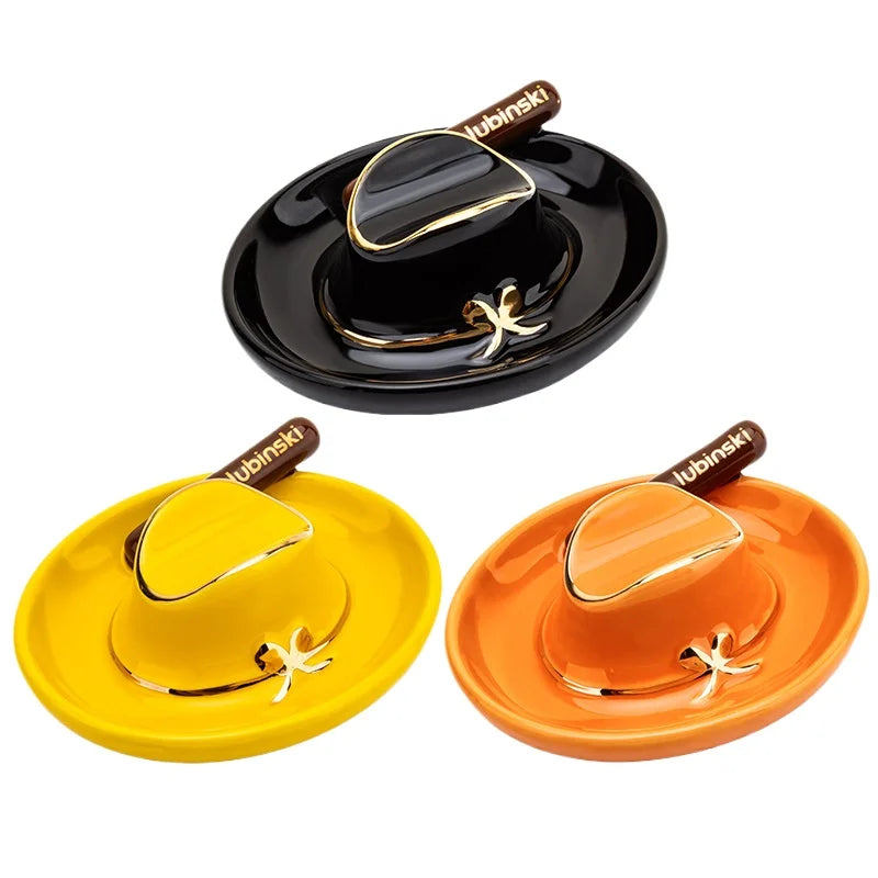 Portable Cowboy Hat Shape Cigar Ashtray