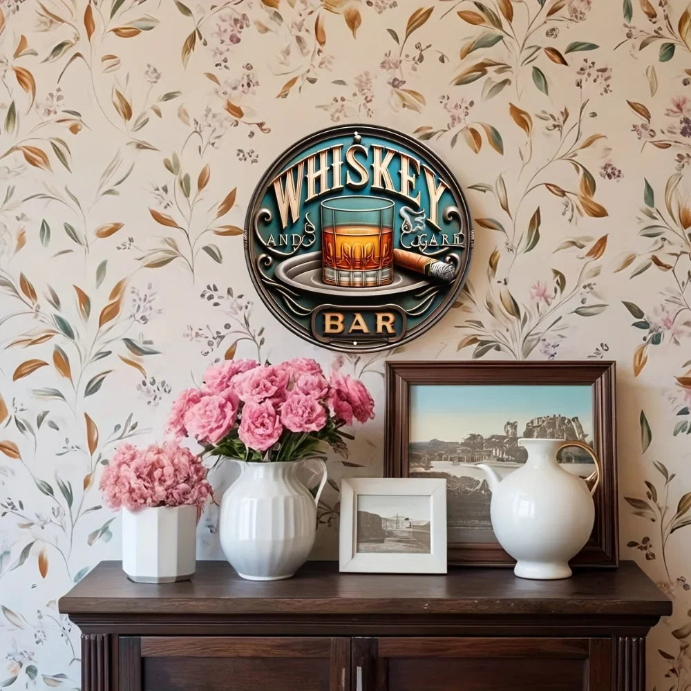 The Versatile "Whiskey & Cigar Vintage" Sign