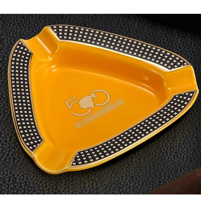 $Exquisite Handmade Porcelain Cigar Ashtray | Infused with Artistic Flair & Premium Craftsmanship, Your Ultimate Cigar Companion