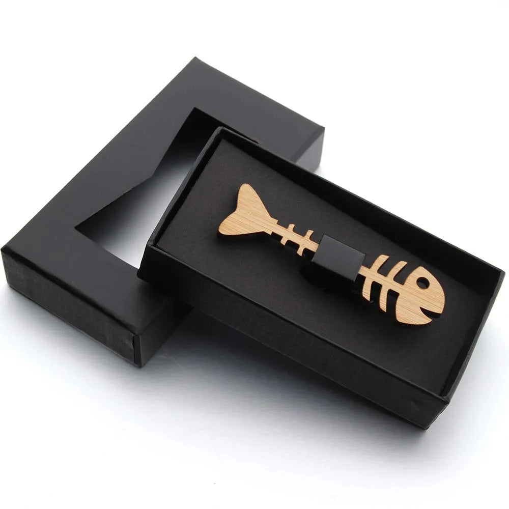 Wooden Hollow Out Pattern And Polyester Bowtie With Box For Party Butterfly Suit Shirt BowTie Female Male Bowknot Accessory Gift