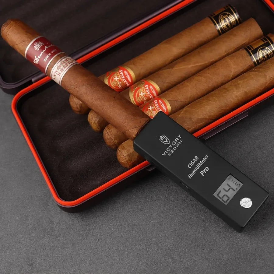 Digital USB Pocket Cigarettes Damp Detector Density Digital Smoking Humidity LCD Gadget Cigar Moisture Meter Tobacco Hygrometer