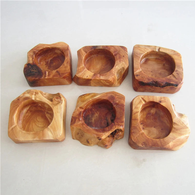 Natural Minimalist Irregular Wood Ashtray