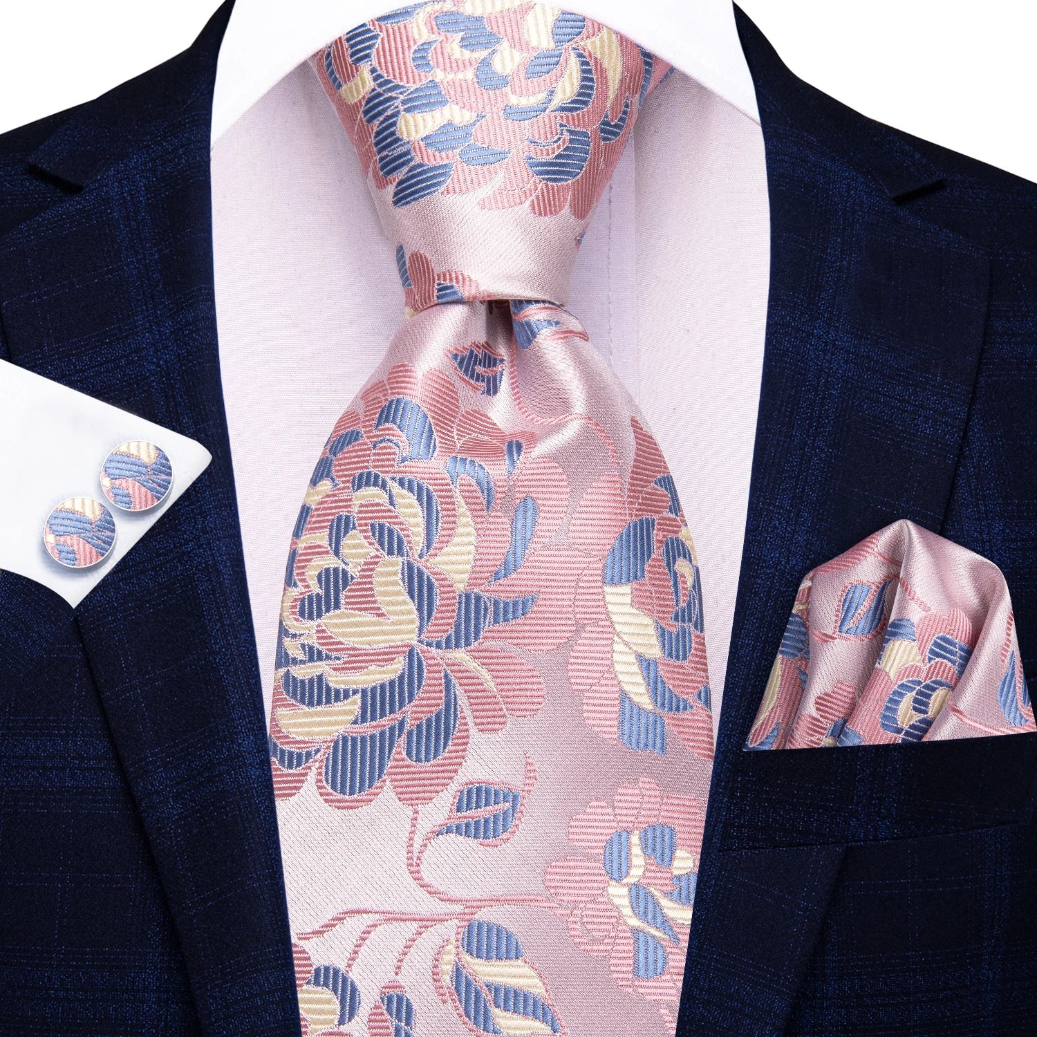 Hi-Tie Floral Pink Elegant Necktie