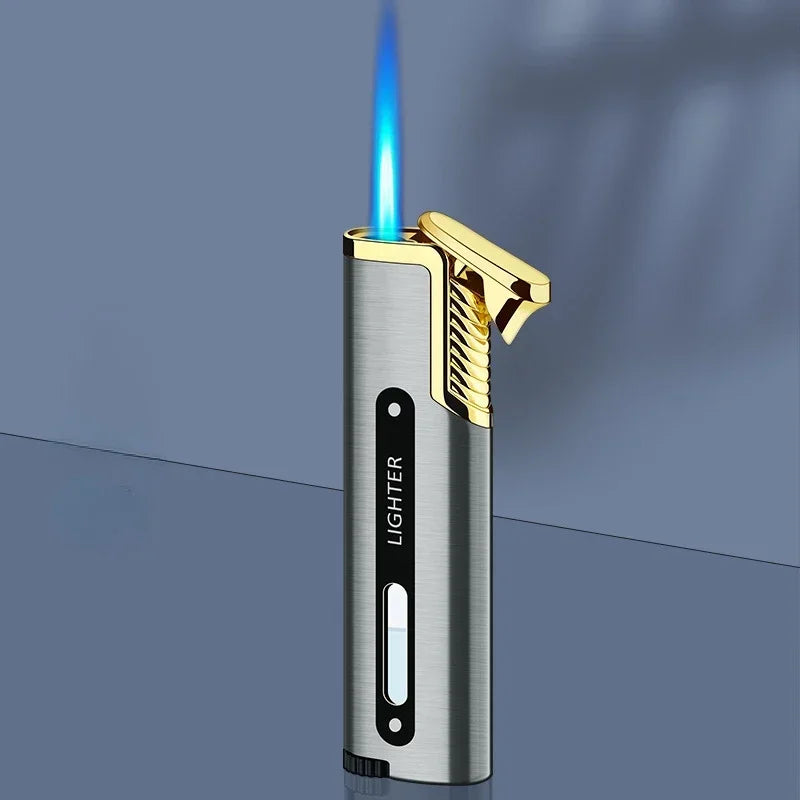 2024 New Mini Portable Metal Windproof High-power Butane Cigar Lighter