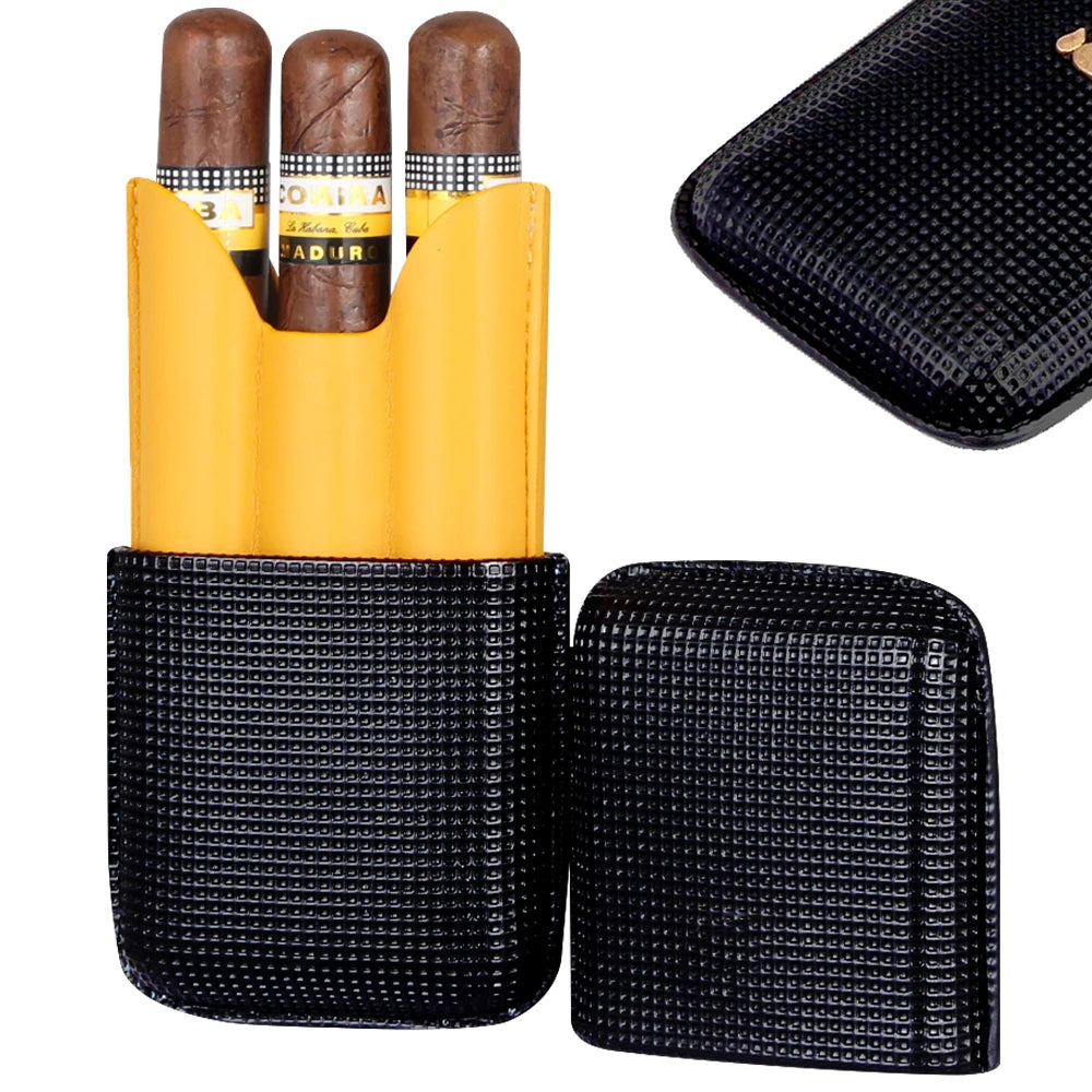 Leather Cigar Travel Humidor