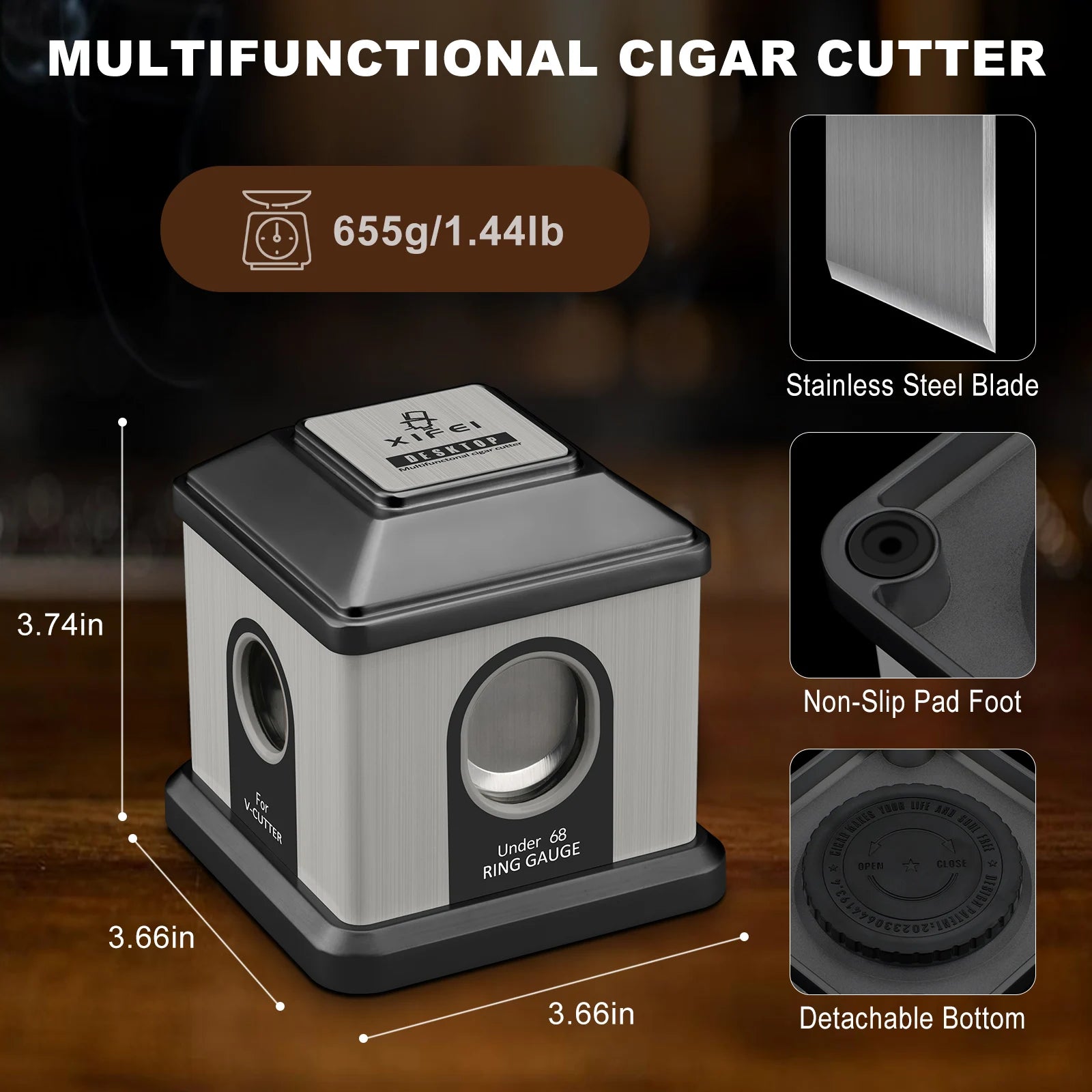 XIFEI 4 in 1 Table Cigar Cutter