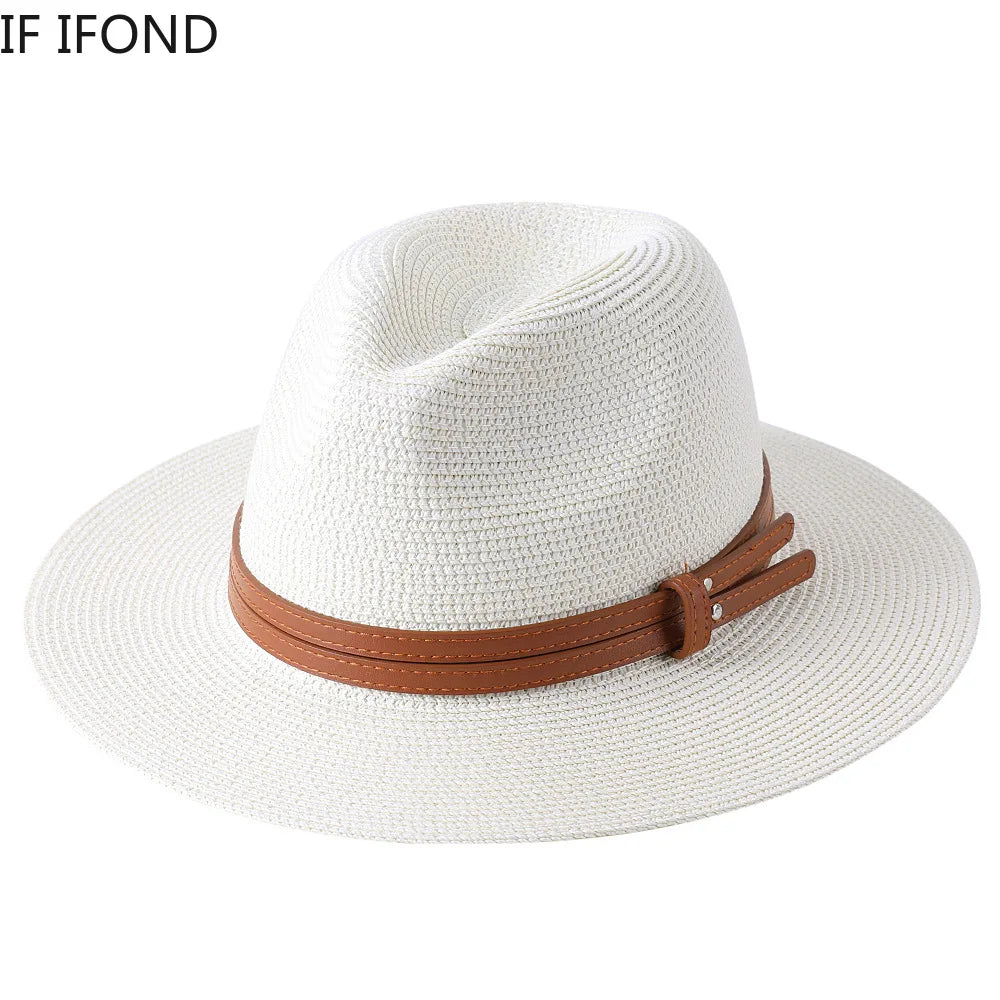 New Natural Panama Soft Shaped Straw Wide Brim Fedora