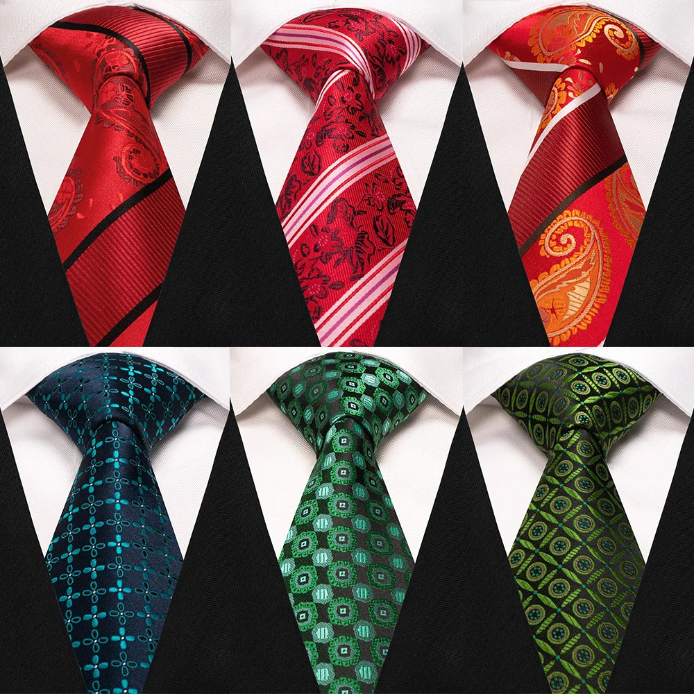 EASTEPIC Blue Red Yellow Neckties for Men Colorful Ties with Floral Designs Elegant Accessories of Jacquard for Male Friends