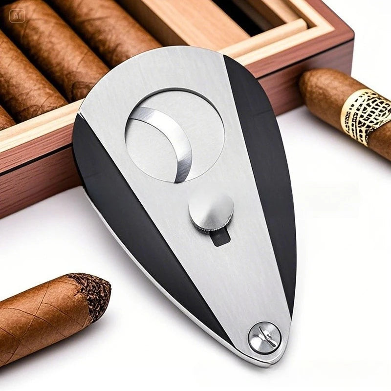 Stainless Steel Double Blade Cigar Cutter