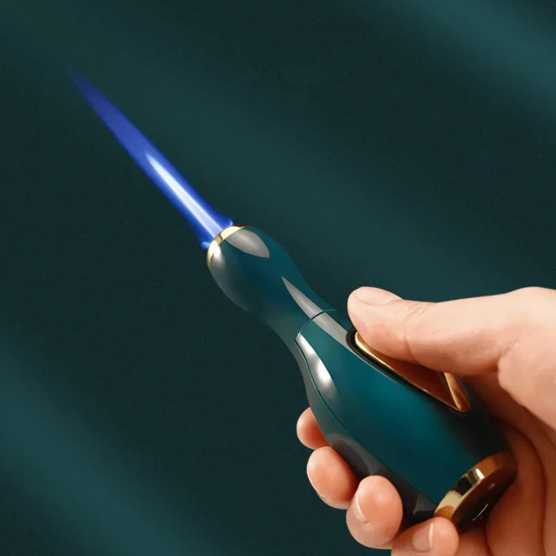 JOBON Cigar Set Butane Gas Lighter High end Ashtray Cigar Clipper Three-piece Set Jade Bottle Cigar Special Lighters Smoking