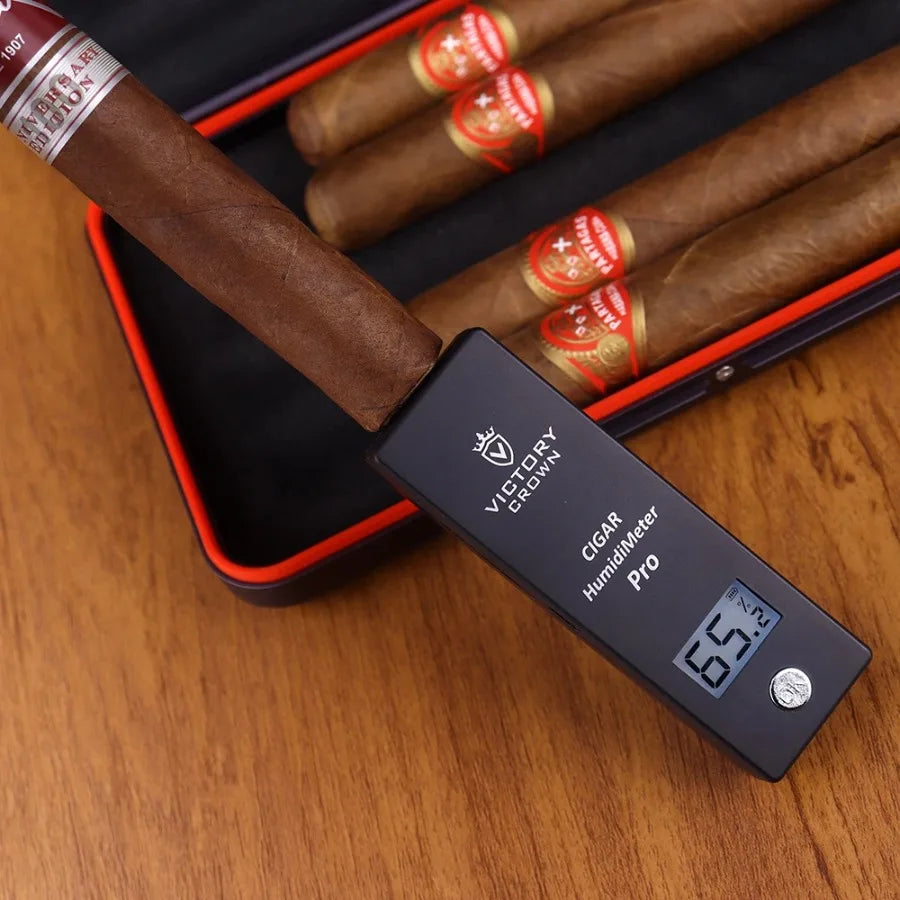 Digital USB Pocket Cigarettes Damp Detector Density Digital Smoking Humidity LCD Gadget Cigar Moisture Meter Tobacco Hygrometer