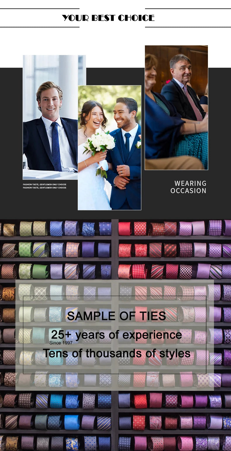 Luxury 8CM Mens Necktie Floral Paisley Classic Ties For Man Groom Jacquard Woven Neck Tie Business Wedding Party