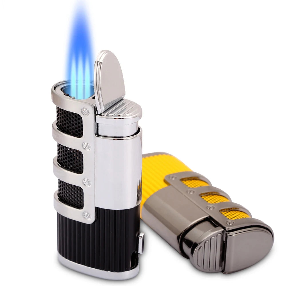 Puro Butane 3 Torch Jet Flame Lighter W/ Cigar Punch