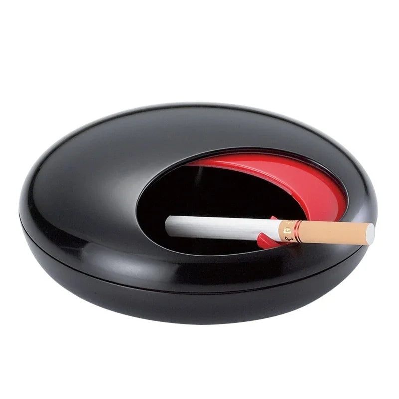 Rotating Melamine Round Ashtray with Lid
