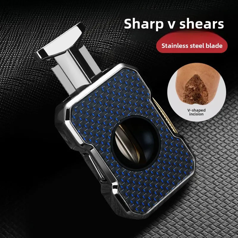 HONEST Metal V-Shape Spring Cigar Scissors, Sharp & Portable Cutter for Premium Smoking Accessories, Luxury Gift