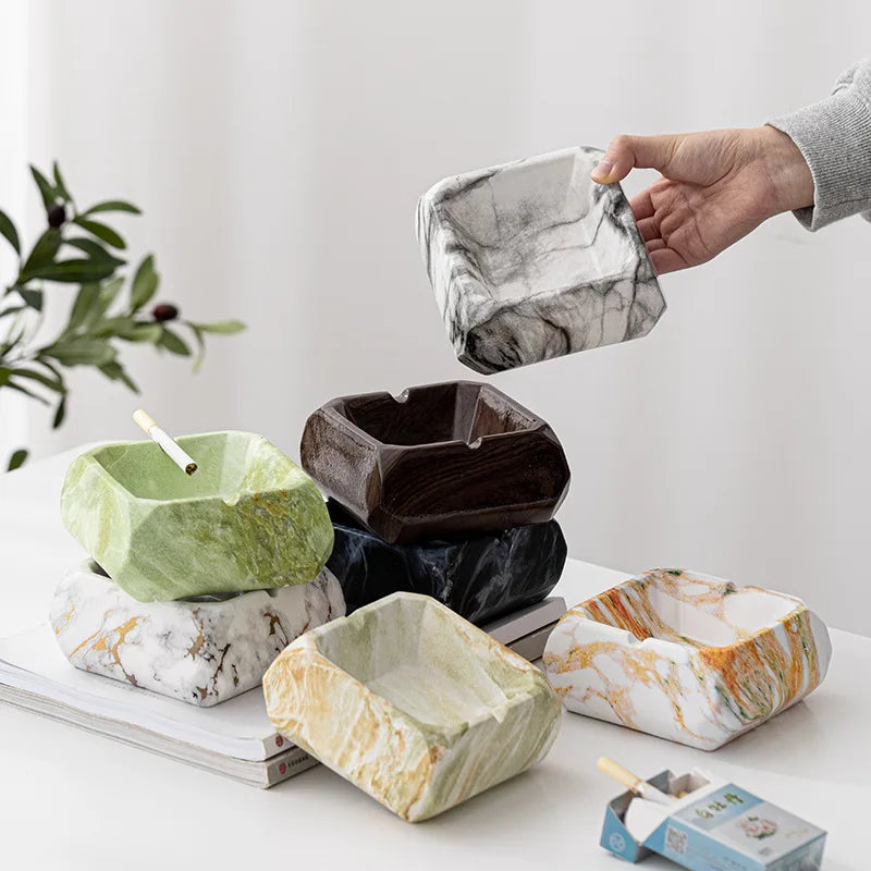 European-style Marble Texture Ashtray