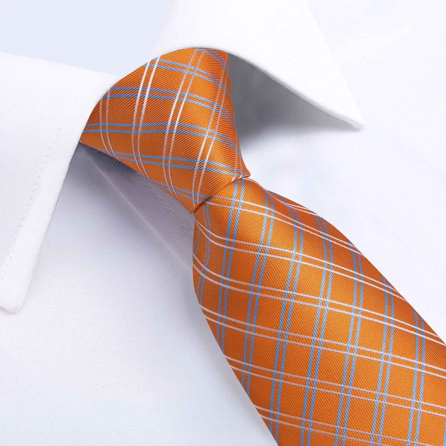 3Pcs DiBanGu Men's Paisley Plaid Solid Polyester Ties Pocket Square Cufflinks Wedding Prom Accessories 8cm Cravat Gift for Men