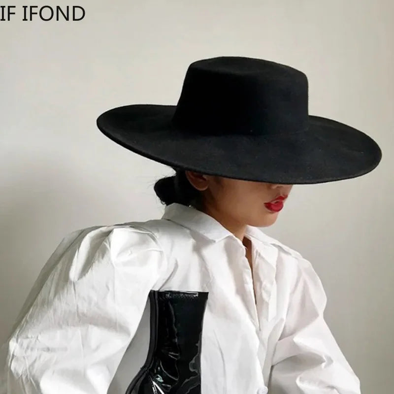 French Women's Wide Brim Fedora