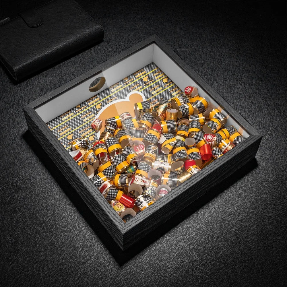 CIAGRLOONG Cigar Label Box Organizer Display Case