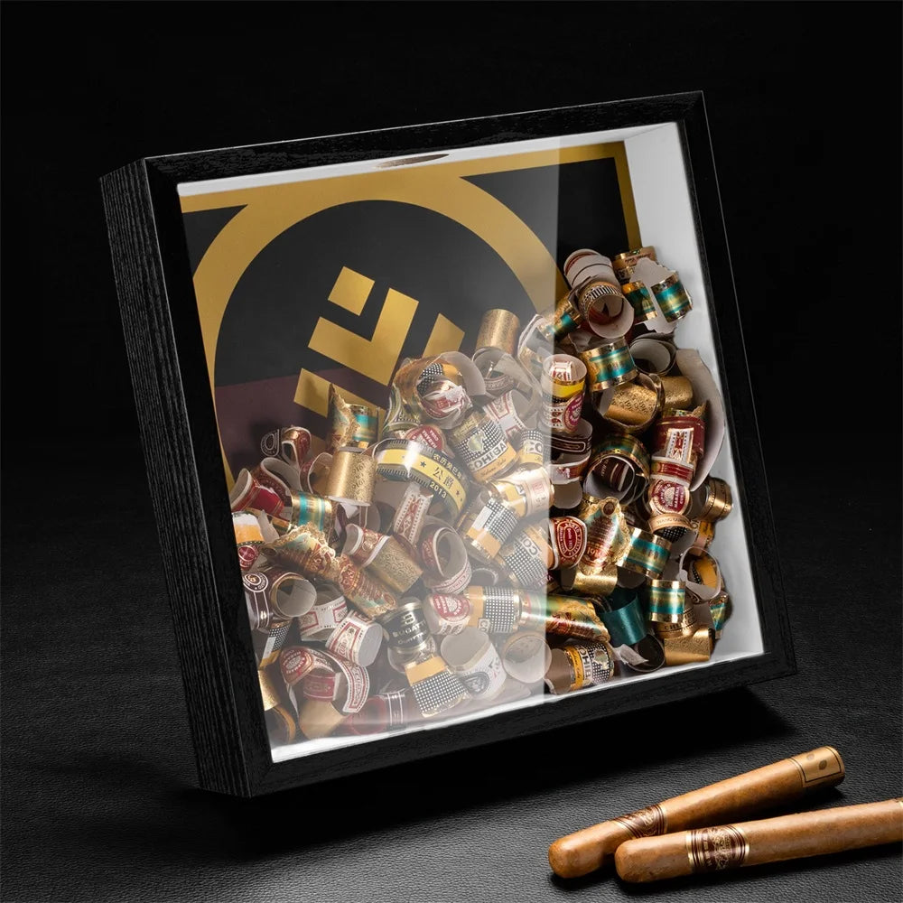 CIAGRLOONG Cigar Label Box Organizer Display Case