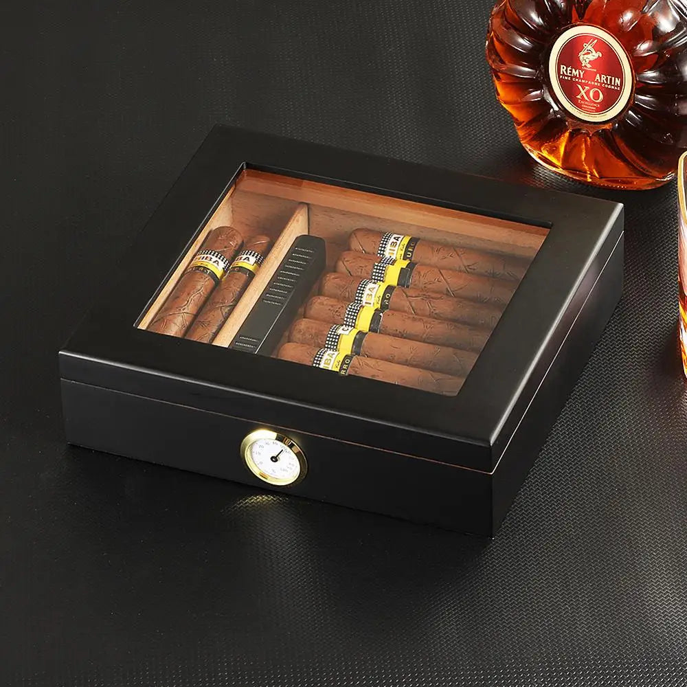 Cedar Wood W/ Humidifier Hygrometer Cigar Humidor