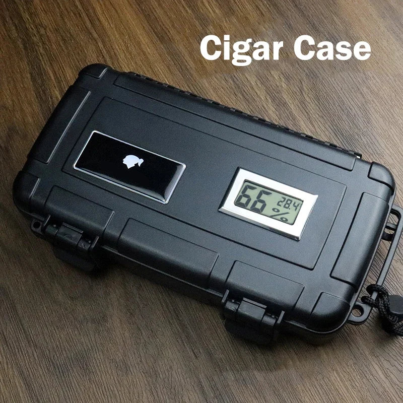 Moisture-proof and Waterproof Sealed Travel Humidor Holds 4-5 Cigars