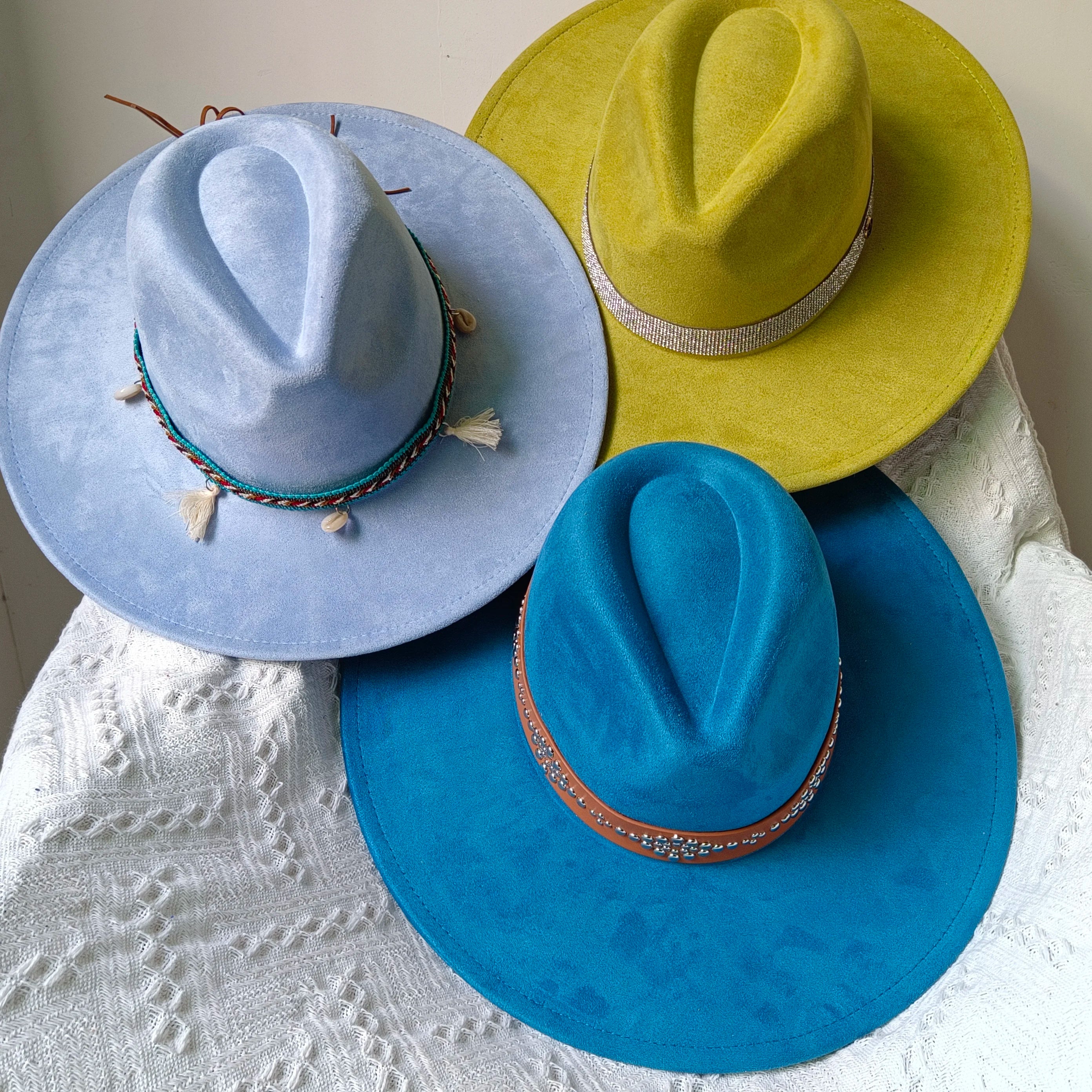 Women's Wide Brim Classic suede Fedora