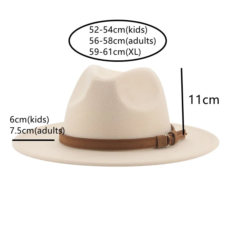 Women & Men Wide Brim Fedora