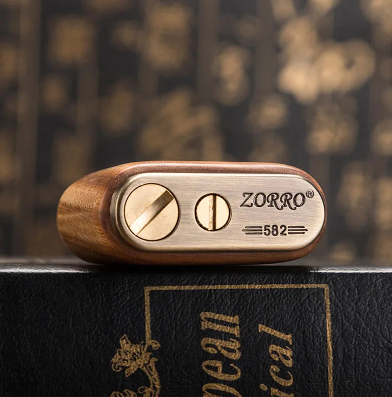 Zorro Pure Copper Kerosene Lighter w/ Handmade Wood Shell