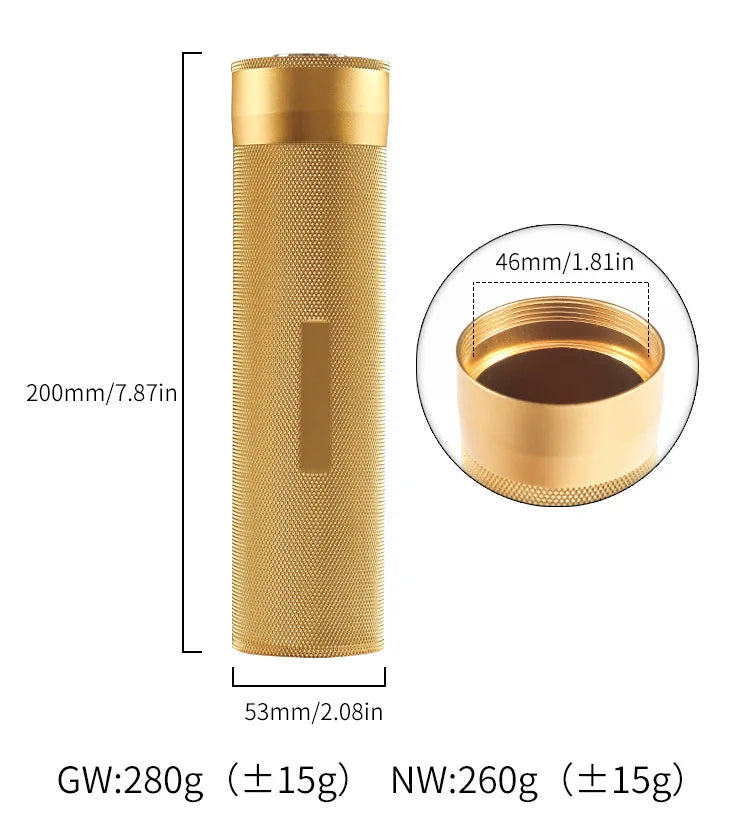 Metal Cigar Tube with Hygrometer and Humidifier Cigar Humidor Travel Case Holder for 4 Cigars Gift for Smokers