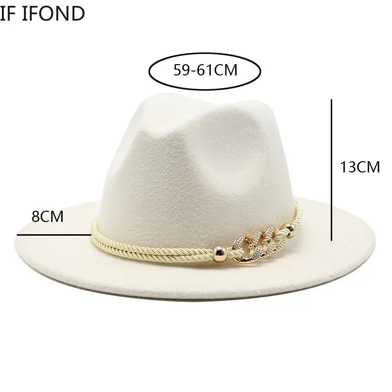 Fascinator White Fedora For Women