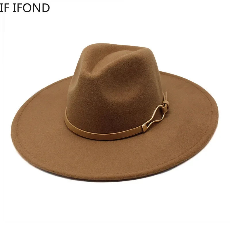 IF IFOND Wide Brim 9.5cm Vintage Khaki Felted Fedora