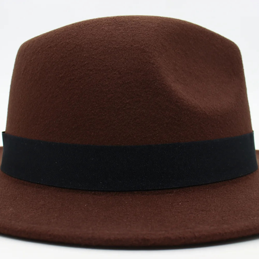 Classic Black Ribbon Fedora