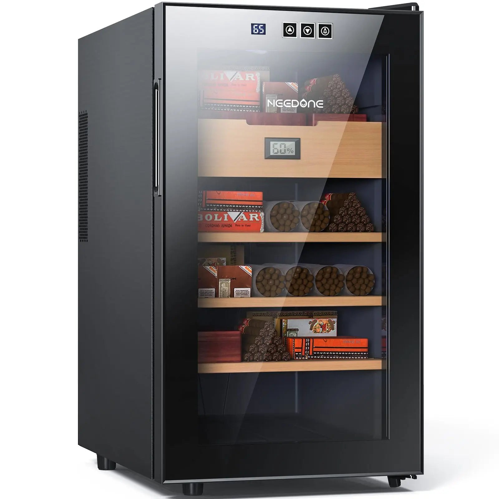 NEEDONE 48L Cigar Humidor with Heating and Cooling Temperature Control System Quiet Thermostatic Electric Cooler Cabinet