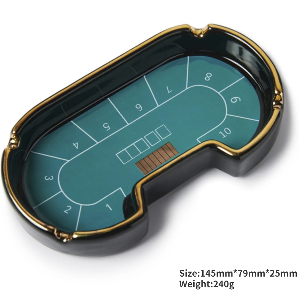 Creative Personality Texas Poker Table Ashtray Ceramic Home Trendy Ceramic Entertainment Office Ashtray