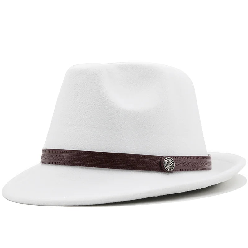 Jiang Xihutian Simple Wool Fedora Hat