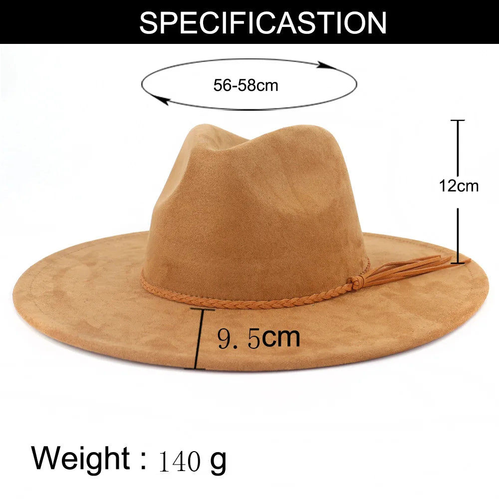 Suede Wide Brim Fedora