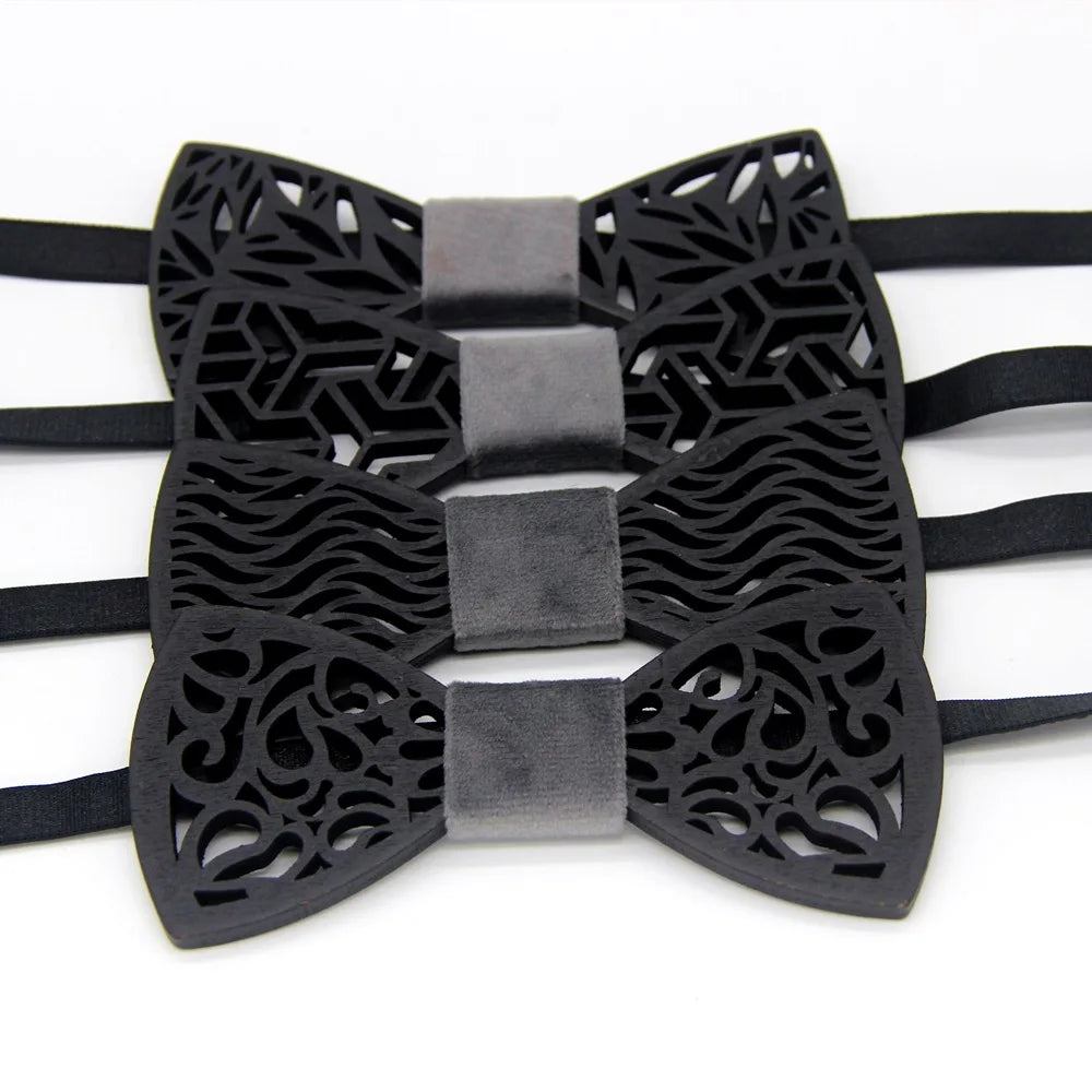 Christmas Gift Men Wooden Bow Ties Gentleman Groom Wood Neckties Butterfly Wedding Party Bow Ties Butterfly Fashion Tie For Man