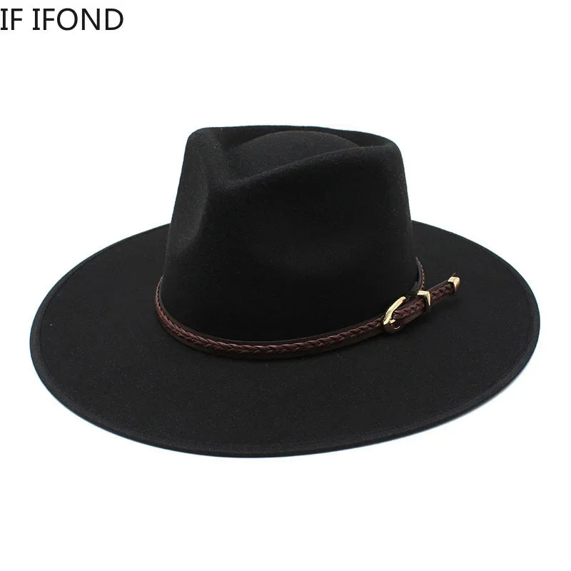 2024 Fashion Wide Brim Fedora Wide Brim