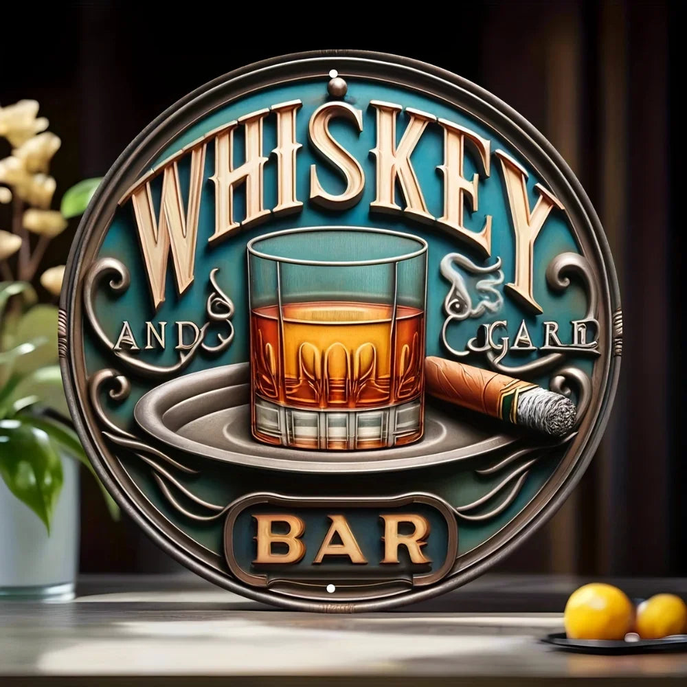 The Versatile "Whiskey & Cigar Vintage" Sign